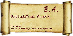Battyányi Arnold névjegykártya