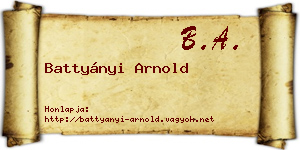Battyányi Arnold névjegykártya