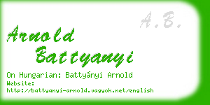 arnold battyanyi business card
